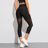 Women Leggings Gothic Insert Mesh Design