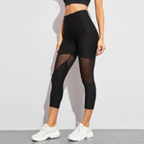 Women Leggings Gothic Insert Mesh Design