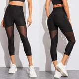 Women Leggings Gothic Insert Mesh Design