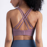 Seamless buckle beauty back fitness sports Bra