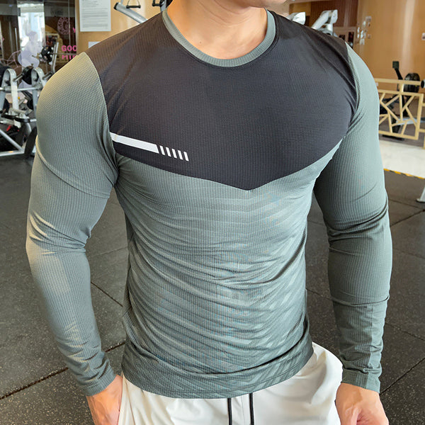 Sports Tights Men's Thin Long-sleeved Fitness Clothes Top