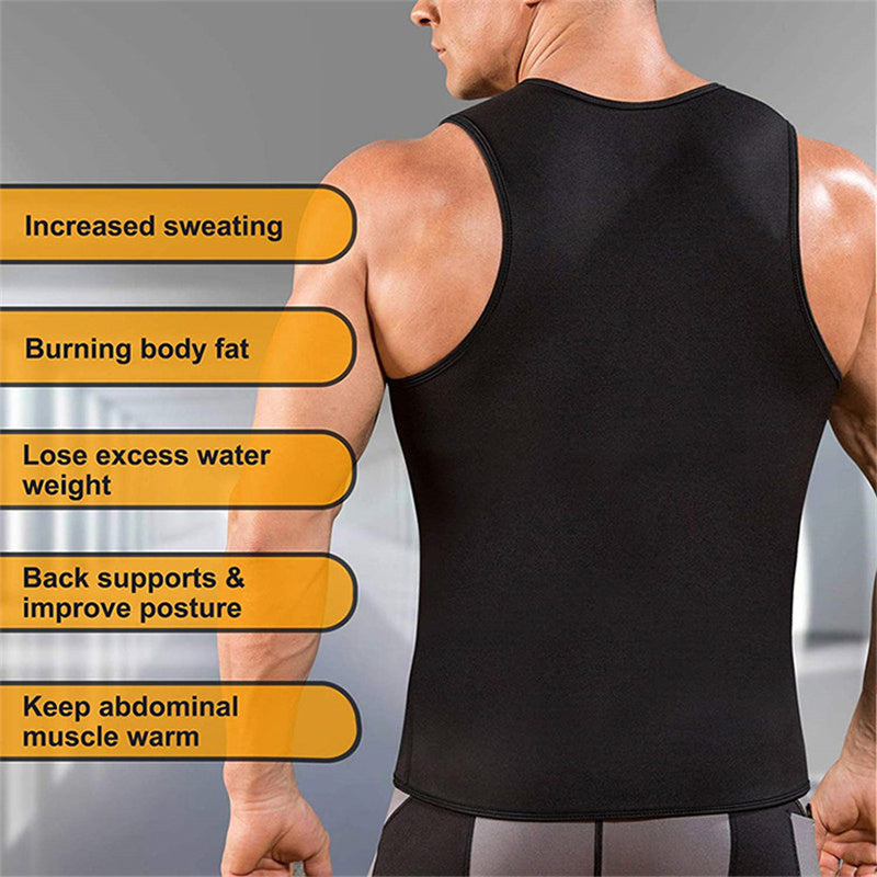 Fitness Corset Men's Shapewear Heat Trapping Shirt