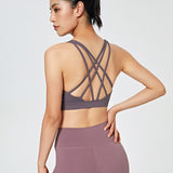 Thin Shoulder Straps Beautiful Back Yoga Bra