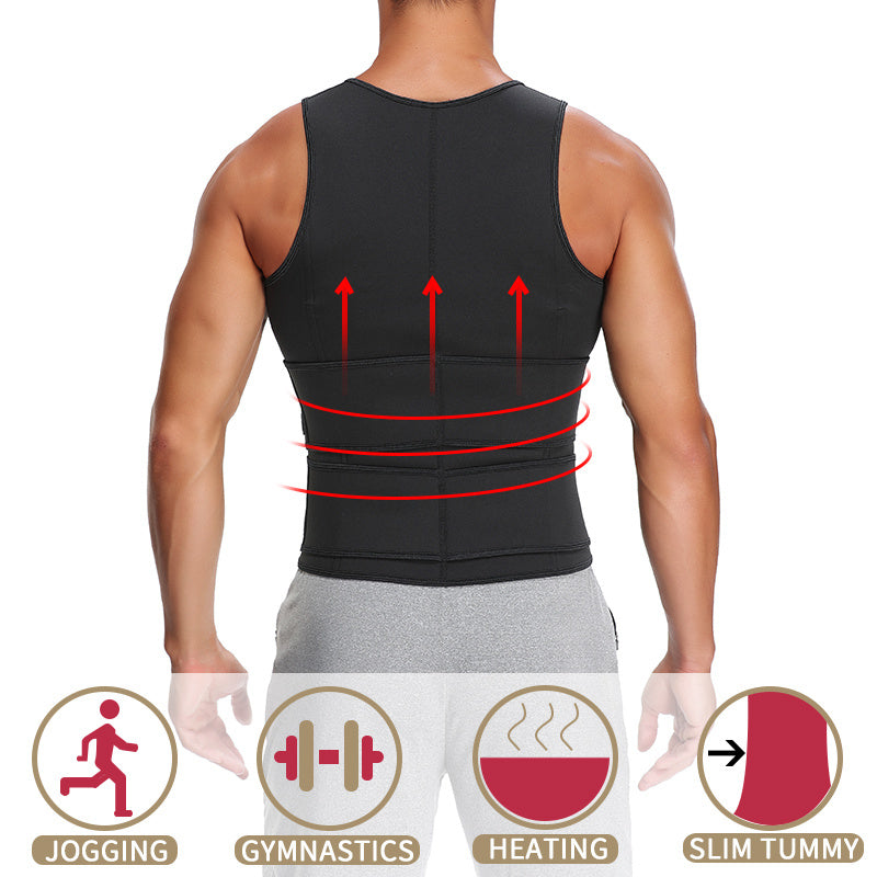 Fitness Men Shapewear Sauna Vest Waist Trainer