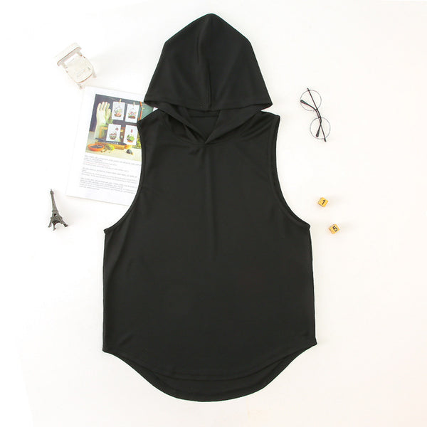 Fashion Hooded Fitness Vest Men