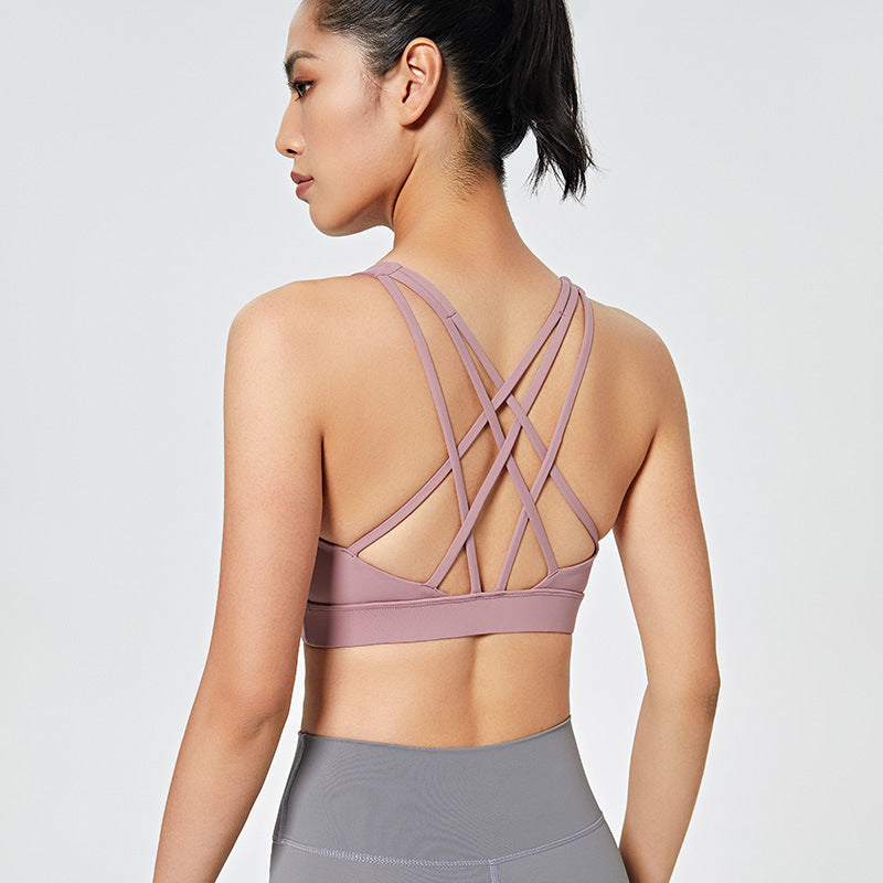 Thin Shoulder Straps Beautiful Back Yoga Bra