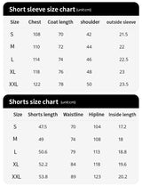 Men's Oversized Short Sleeve Shorts Suit