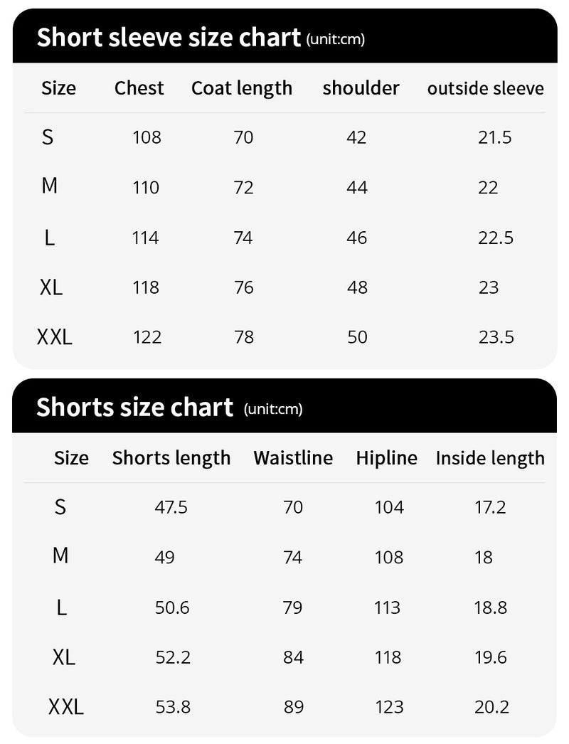 Men's Oversized Short Sleeve Shorts Suit