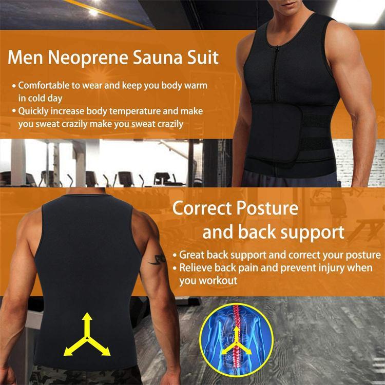 Fitness Men Shapewear Sauna Vest Waist Trainer